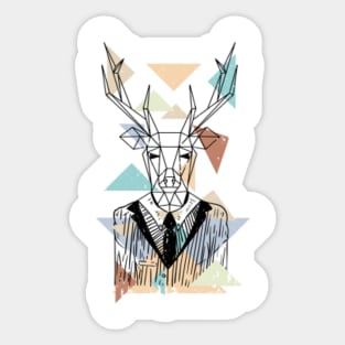 Geometric  Deer Sticker